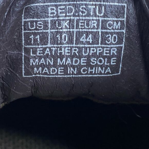 Vintage Y2K Bed Stu Mens Brown Distressed Leather Slip On Sneaker Size US 11 - Picture 11 of 11